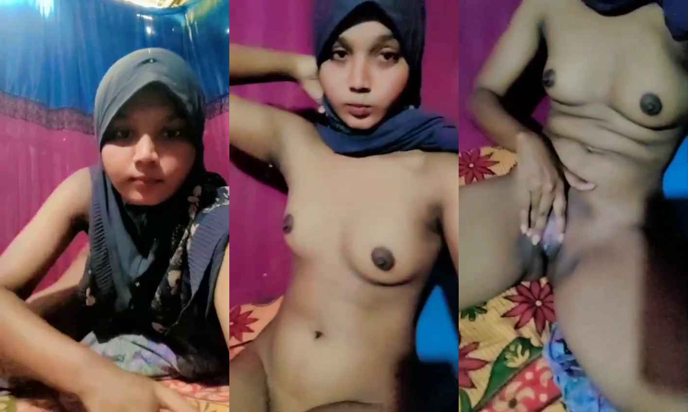 Skinny Desi teen 18+ Hijab Girl Pussy and Small Boobs Hot Video