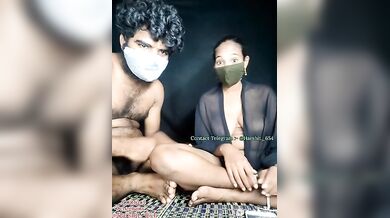 Tamil Husband and Wife have Live Sex on Strip Full Video