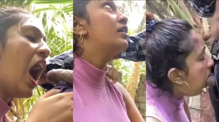 Sri lankan Young Couple Blowjob Outdoor HD Video